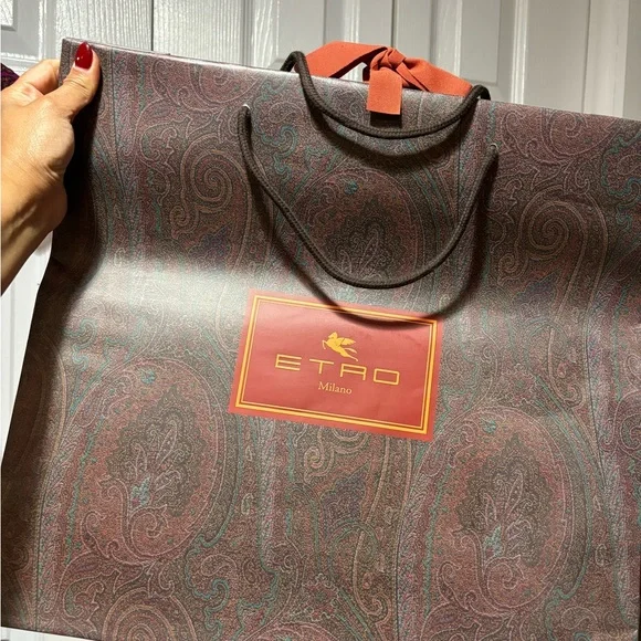 ETRO Paisley Print Dress In Black & Brown (Bag included)
